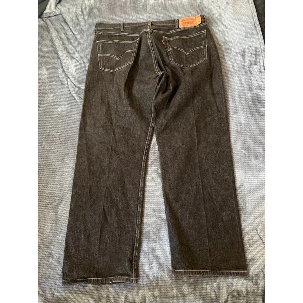 Levis 501xx Original Fit Jeans Mens 42x32 Brown Straight Leg Denim